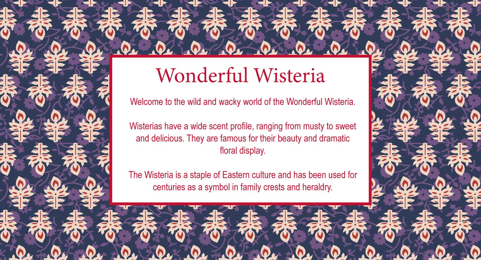 Wonderful Wisteria